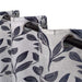 Leaves Machine Washable Room Darkening Blackout Curtains, Set of 2 - White-Gray