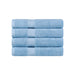 Kendell Egyptian Cotton 4 Piece Bath Towel Set with Dobby Border - WinterBlue