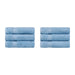Kendell Egyptian Cotton 6 Piece Hand Towel Set with Dobby Border - Winter Blue