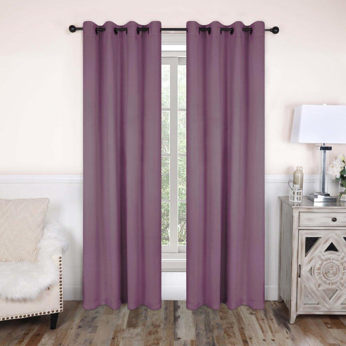 Solid Classic Modern Grommet Blackout Curtain Set