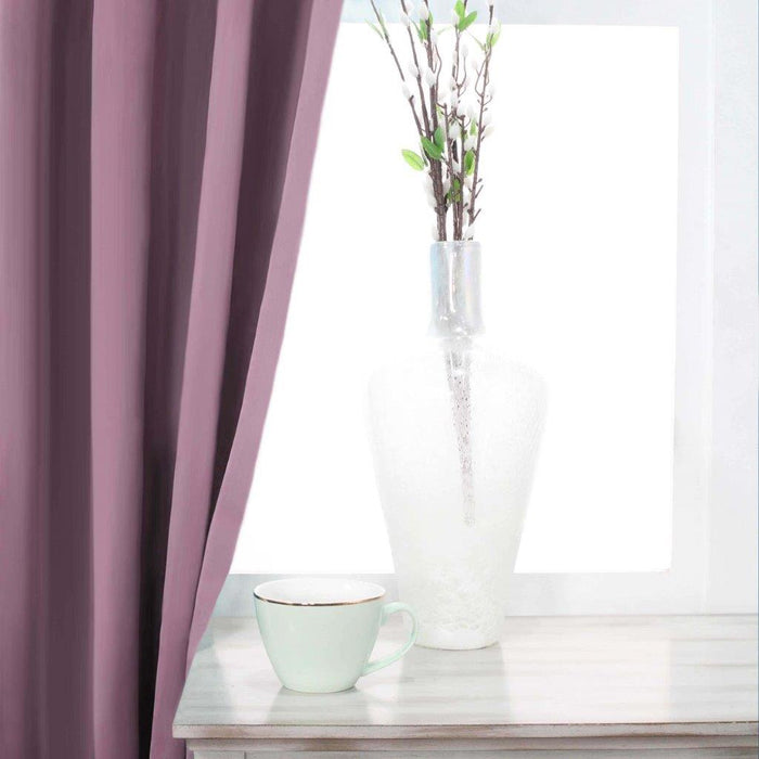 Solid Classic Modern Grommet Blackout Curtain Set