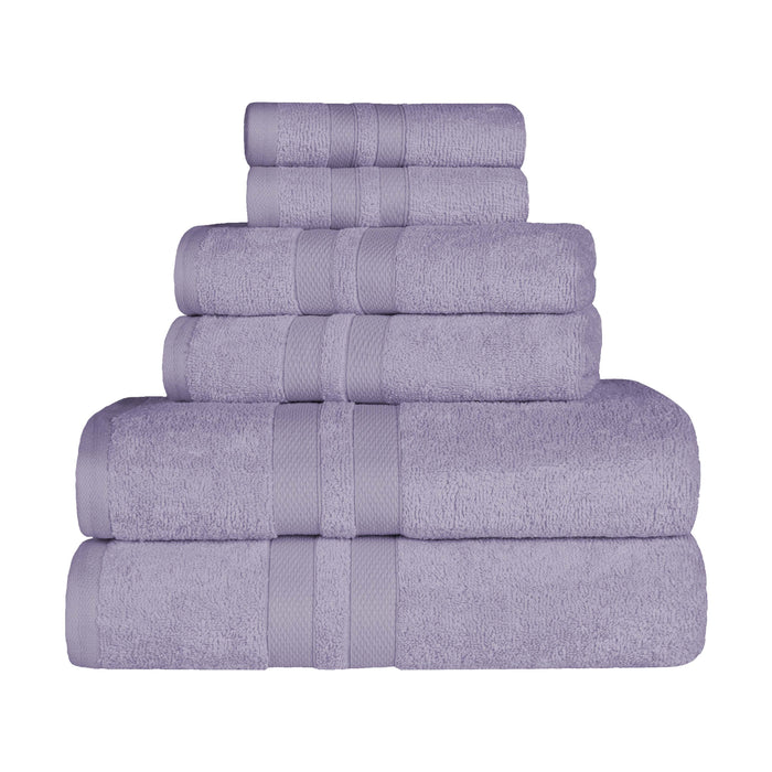 Ultra Soft Cotton Absorbent Solid Assorted 6 Piece Towel Set