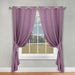 Solid Machine Washable Room Darkening Blackout Curtains, Set of 2 - Wisteria