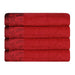 Wisteria Cotton loral Bohemian Embroidered Bath Towel Set Set of 4 - Garnet Red