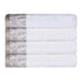 Wisteria Cotton loral Bohemian Embroidered Bath Towel Set Set of 4 - White