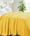 All-Season Chevron Cotton Bed Blanket & Sofa Throw - Yellow