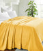 Cotton All Season Diamond Bed Blanket & Sofa Throw - Yellow