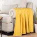 All-Season Chevron Cotton Bed Blanket & Sofa Throw - Yellow