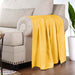 Cotton All Season Diamond Bed Blanket & Sofa Throw - Yellow