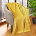 All-Season Chevron Cotton Bed Blanket & Sofa Throw - Yellow