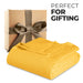 Cotton All Season Diamond Bed Blanket & Sofa Throw - Yellow