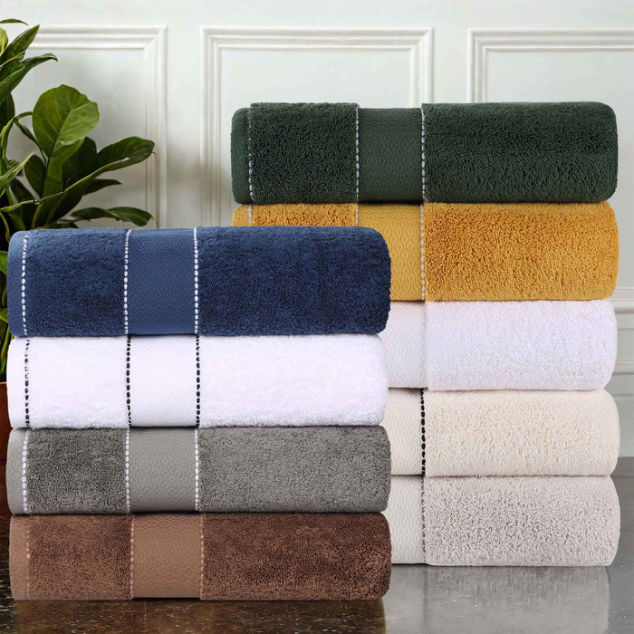 Niles Egypt Produced Giza Cotton Dobby Absorbent 8 Piece Towel Set