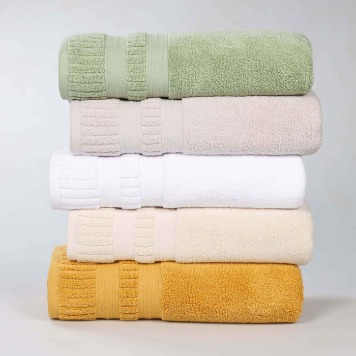 Venice Zero Twist Cotton Medium Weight Absorbent Bath Towels, Set of 2