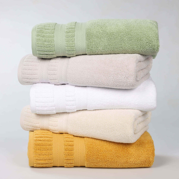 Venice Zero Twist Cotton Medium Weight Absorbent Hand Towels, Set of 6