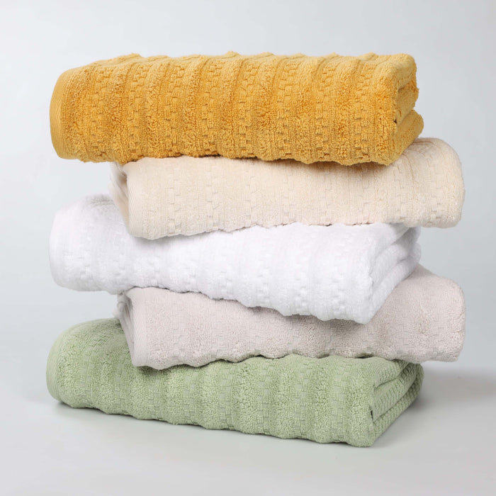 Zuma Zero Twist Cotton Medium Weight Soft Absorbent Bath Towels, Set of 2