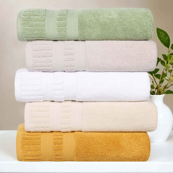 Venice Zero Twist Cotton Medium Weight Absorbent Bath Towels, Set of 2