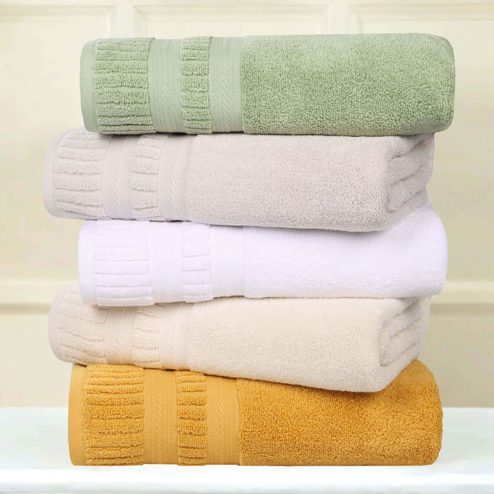 Venice Zero Twist Cotton Medium Weight Absorbent Bath Towels, Set of 2