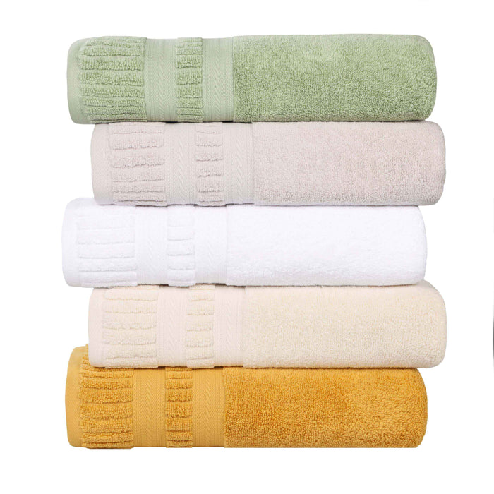 Venice Zero Twist Cotton Medium Weight Absorbent Bath Towels, Set of 2