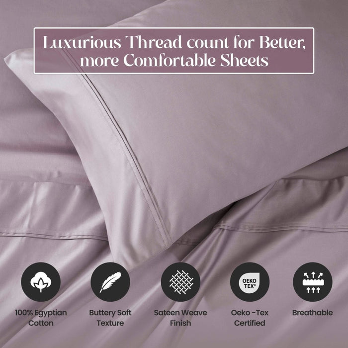 1200 Thread Count Egyptian Cotton 2 Piece Pillowcase Set