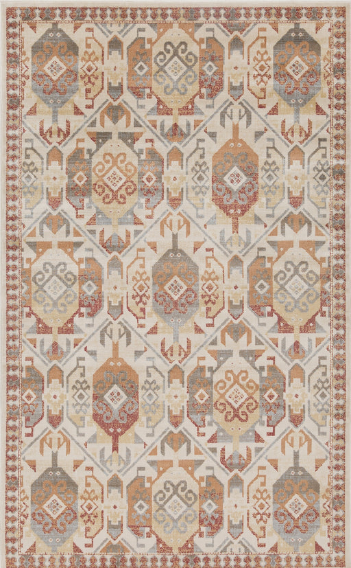 Zuleyka Aztec Indoor Southwestern Area Rug - Rust