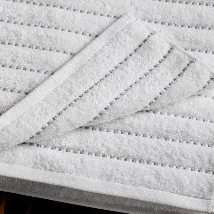 Organic Cotton Wave Plush Stripe 2 Piece Bath Sheet Towel Set