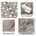 600 Thread Count Cotton Blend Polka Dot Duvet Cover Set - Light Gray