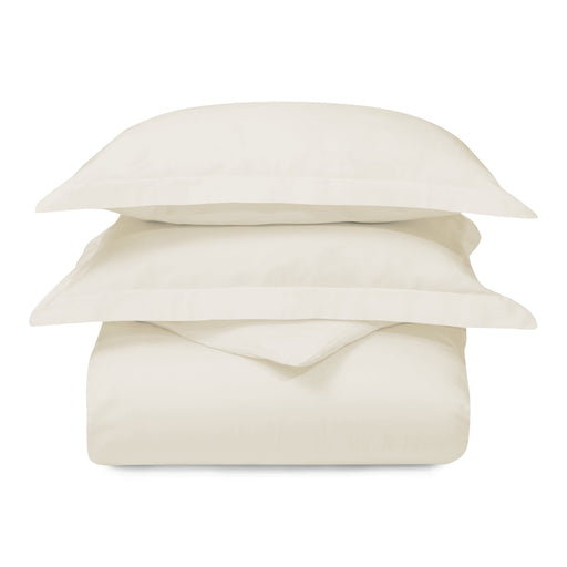 Atmos 100% Cotton Duvet Cover and Pillow Sham Set - Ivory