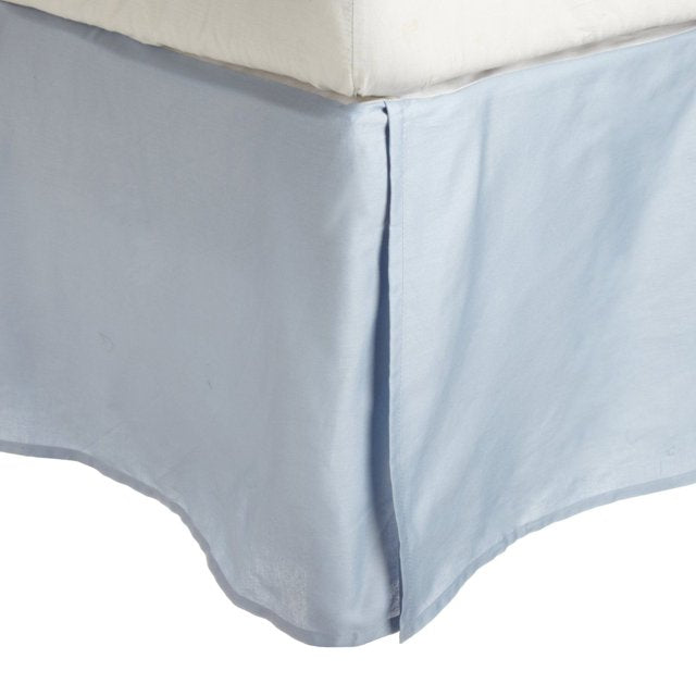 Cotton Rich Soft Bed Skirt, 15" Drop Down, 5 Colors - Sky Blue