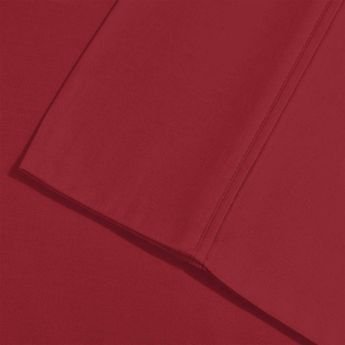 2 Piece Microfiber Wrinkle Resistant Solid Pillowcase Set - Burgundy