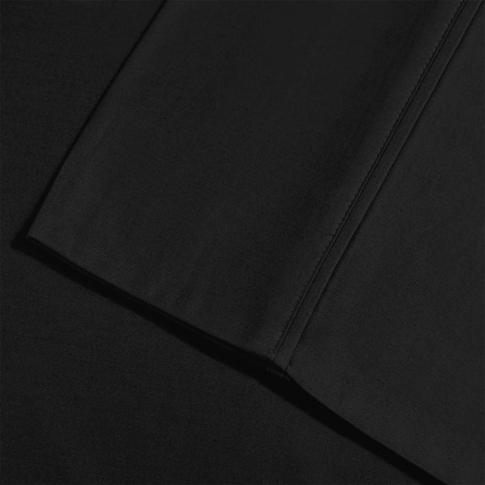 2 Piece Microfiber Wrinkle Resistant Solid Pillowcase Set - Black