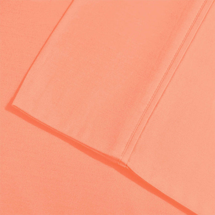 2 Piece Microfiber Wrinkle Resistant Solid Pillowcase Set - Coral