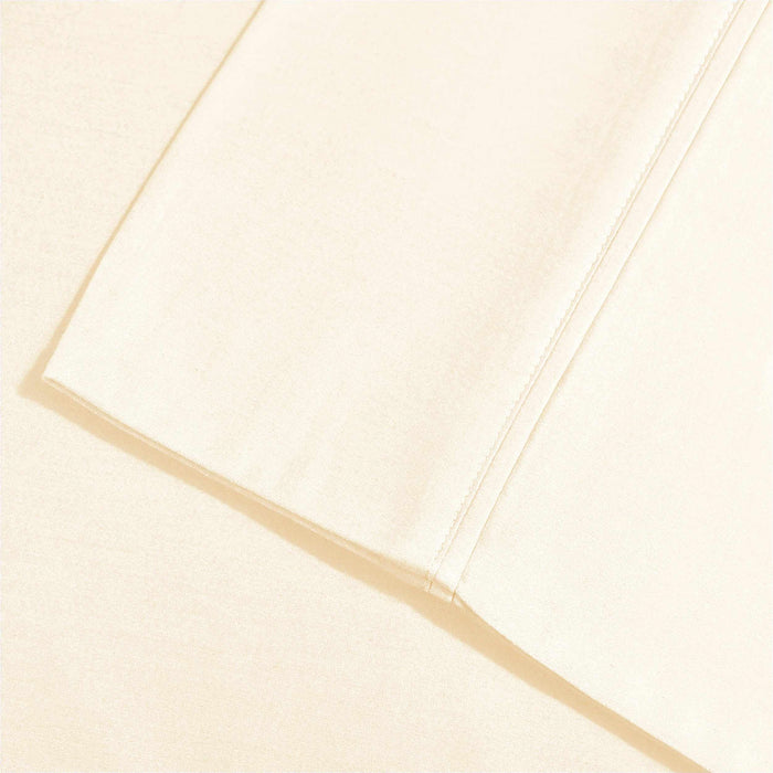 2 Piece Microfiber Wrinkle Resistant Solid Pillowcase Set - Ivory