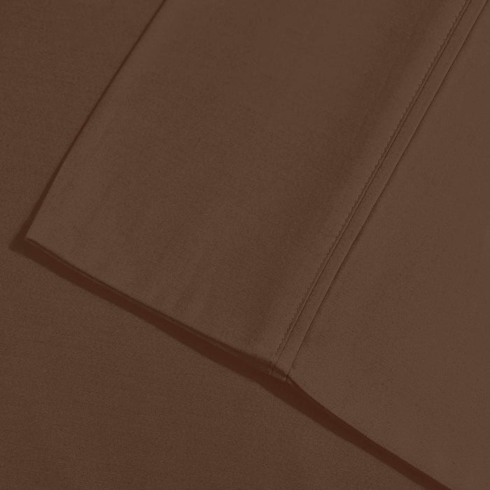 2 Piece Microfiber Wrinkle Resistant Solid Pillowcase Set - Mocha