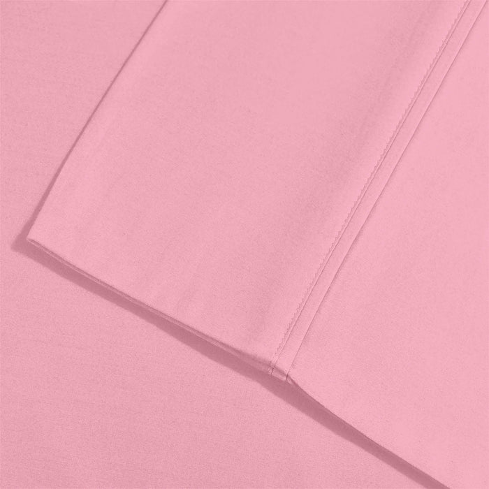 2 Piece Microfiber Wrinkle Resistant Solid Pillowcase Set - Pink