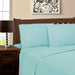 Microfiber Wrinkle Resistant Solid Infinity Embroidery Pillowcase Set - Aquamarine