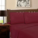 Microfiber Wrinkle Resistant Solid Infinity Embroidery Pillowcase Set - Burgundy