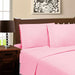 Microfiber Wrinkle Resistant Solid Infinity Embroidery Pillowcase Set - Pink