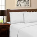 Microfiber Wrinkle Resistant Solid Infinity Embroidery Pillowcase Set - White