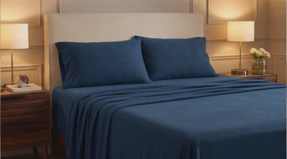 Flannel Cotton Modern Solid Deep Pocket Bed Sheet Set