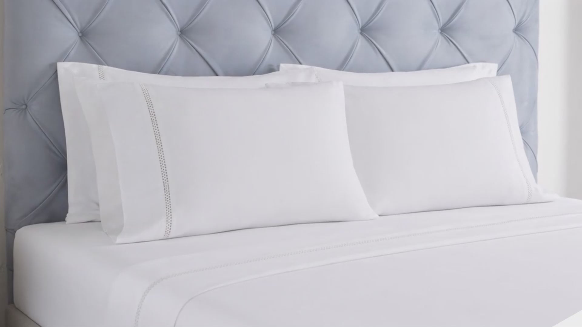 Riverton Cotton Cross-Stitch Embroidered Deep Pocket Bed Sheet Set