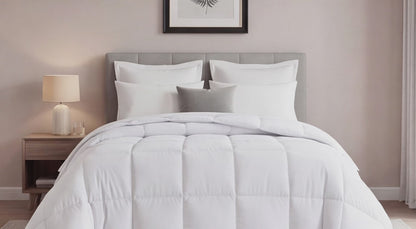 Brushed Microfiber Down Alternative Medium Weight Solid Comforter
