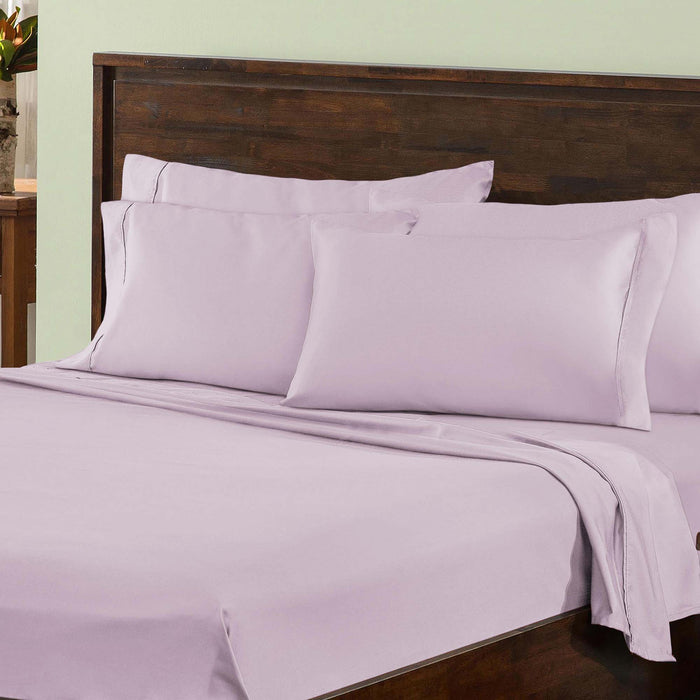 1000 Thread Count Cotton Rich Solid Deep Pocket Bed Sheet Set - Lilac