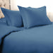 1000 Thread Count Egyptian Cotton Solid Duvet Cover Set - Medium Blue