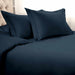 1000 Thread Count Egyptian Cotton Solid Duvet Cover Set -  Navy Blue