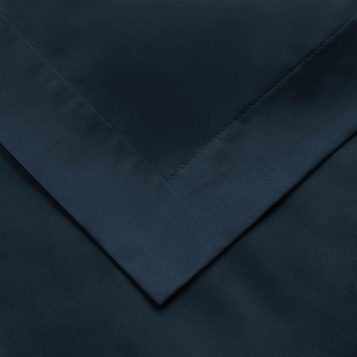 1000 Thread Count Egyptian Cotton Solid Duvet Cover Set - Navy Blue