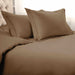 1000 Thread Count Egyptian Cotton Solid Duvet Cover Set - Taupe