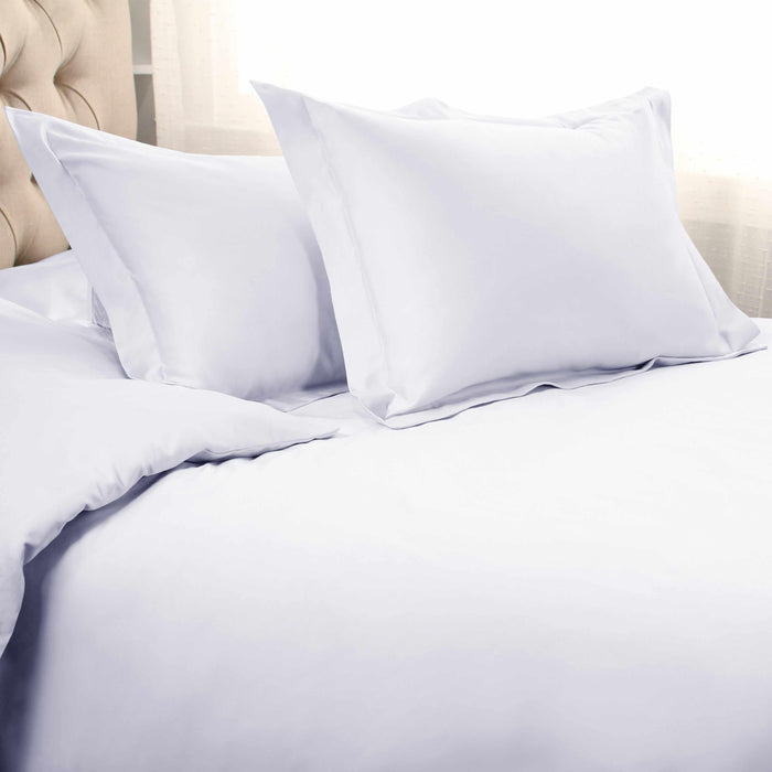 1000 Thread Count Egyptian Cotton Solid Duvet Cover Set -  White