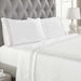1200 Thread Count Egyptian Cotton Embroidered Geometric Bed Sheet Set - White/Taupe