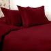 1200 Thread Count Egyptian Solid Cotton Duvet Cover Set - Burgundy