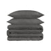 1200 Thread Count Egyptian Solid Cotton Duvet Cover Set - Charcoal